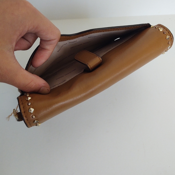 Michael Kors Studded Leather Hand Bag - Picture 4 of 6